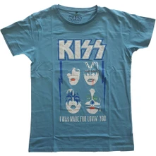 Kiss, Tričko Made For Lovin' You, Unisex, Modrá