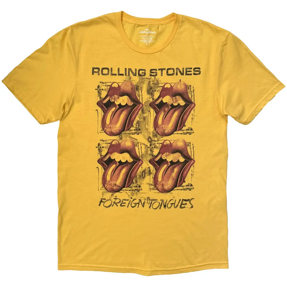 Unisex T-Shirt: Four Tongues (Yellow)