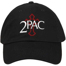 2Pac, Šiltovka Cross Logo, Unisex, Čierna