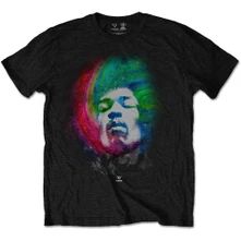 Jimi Hendrix, Tričko Galaxy, Unisex, Čierna