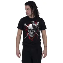 Unisex T-Shirt: Death Raven (Black) (Back Print) thumbnail