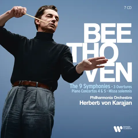 KARAJAN, HERBERT VON &... - BEETHOVEN: THE 9 SYMPHONIES, 3 OVERTURES, PIANO CONCERTOS NOS. 4 & 5, MISSA SOLEMNIS