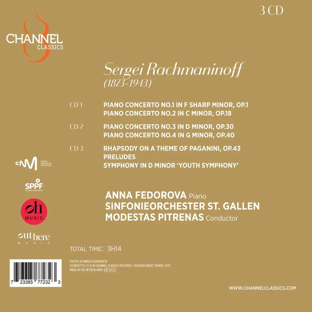 Sergei Rachmaninoff – Federova, Anna - Rachmaninov Pianoconcerten & Other Works (CD)