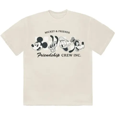 Mickey Mouse – Tričko MM Friendship Crew Inc (Natural), Unisex, Natural