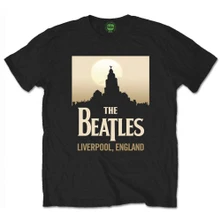 The Beatles, Tričko Liverpool, England, Unisex, Čierna