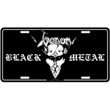 ŠPZ Number Plate: Black Metal