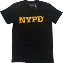 New York City – NYPD Text Logo (Negru) (Tricou)
