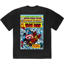 Captain America & Iron Man Comic Cover (Czarny) thumbnail