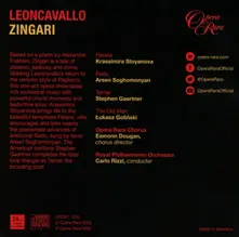 Ruggero Leoncavallo – ZINGARI (K.STOYANOVA, A.SOGHOMONYAN, S.GAERTNER, L.GOLINSKI, OPER RARA CHORUS, ROYAL PHILHARMONIC ORCHESTRA / CARLO RIZZI) (CD)