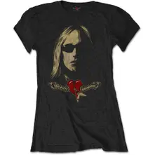 Tom Petty & The Heartbreakers, Tričko Shades & Logo, Žena, Čierna