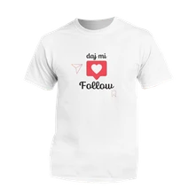 MATT, Tričko Daj mi follow, Unisex, Biela
