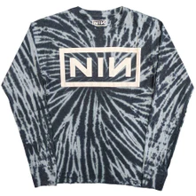 Nine Inch Nails, Tričko s dlhým rukávom Logo, Unisex, Modrá