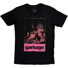 Garbage, Tričko Neon Band, Unisex, Čierna