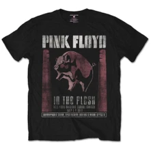Pink Floyd, Tričko In the Flesh, Unisex, Čierna