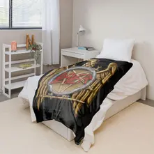 Sherpa Fleece Blanket: Golden Eagle (Multicolour) (Single) thumbnail