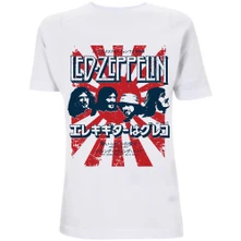 Led Zeppelin, Tričko Japanese Burst, Unisex, Biela