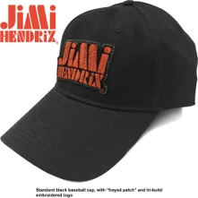 Jimi Hendrix, Šiltovka Orange Stencil Logo, Unisex, Čierna