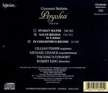 PERGOLESI: STABAT MATER; SALVE REGINA IN A MINOR thumbnail