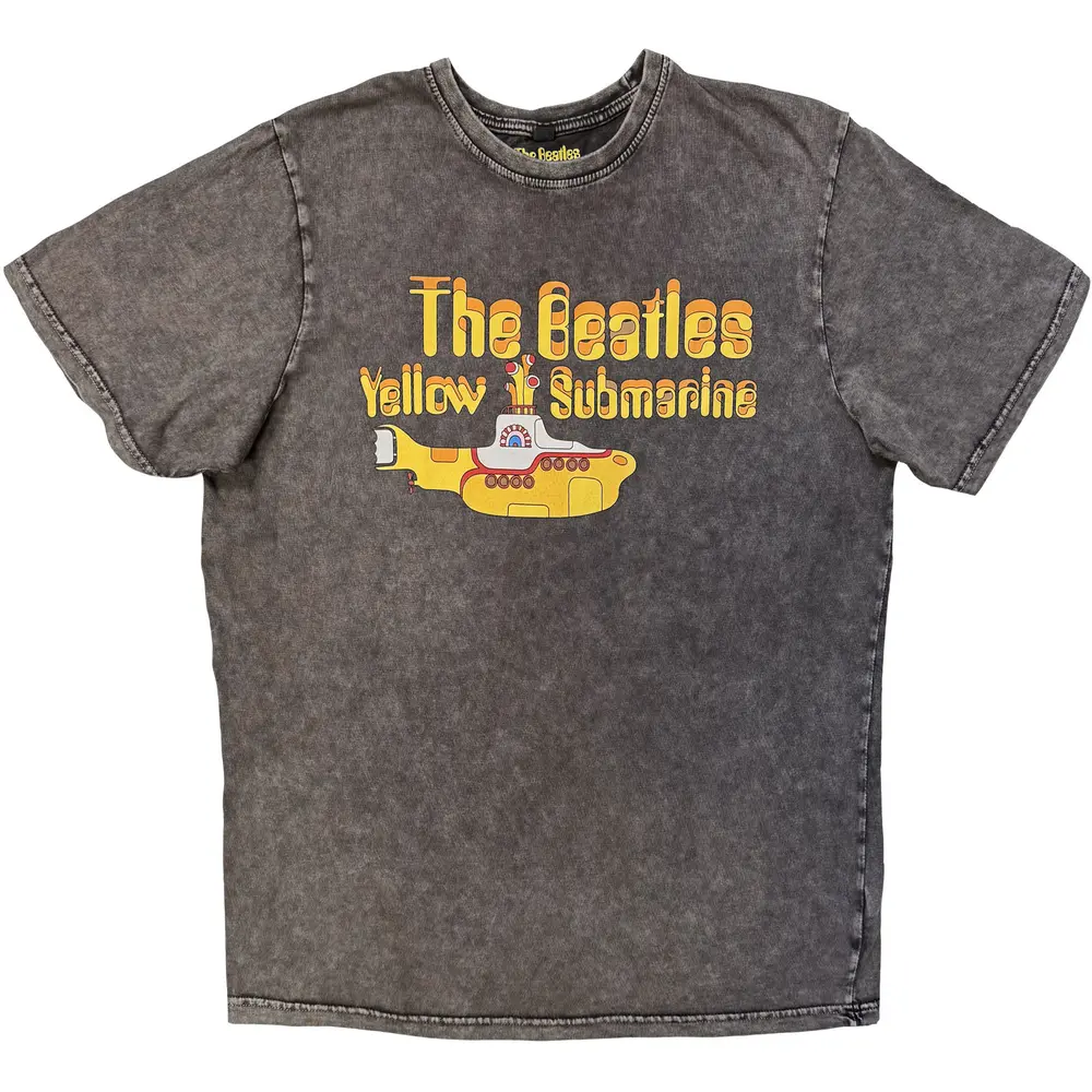 Unisex Stone Wash T-Shirt: Logo & Sub (Charcoal Grey)