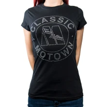 Motown, Tričko Classic, Žena, Čierna