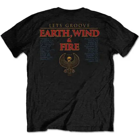 Earth, Wind & Fire – Tričko Let's Groove (Čierna), Unisex, Čierna