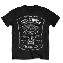 Guns N’ Roses, Tričko Paradise City Label, Unisex, Čierna