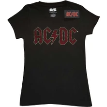 AC/DC, Tričko Full Colour Logo, Žena, Čierna