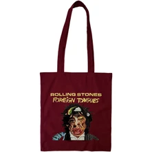 Taška cez rameno Cotton Tote Bag: Foreign Tongues (Red)