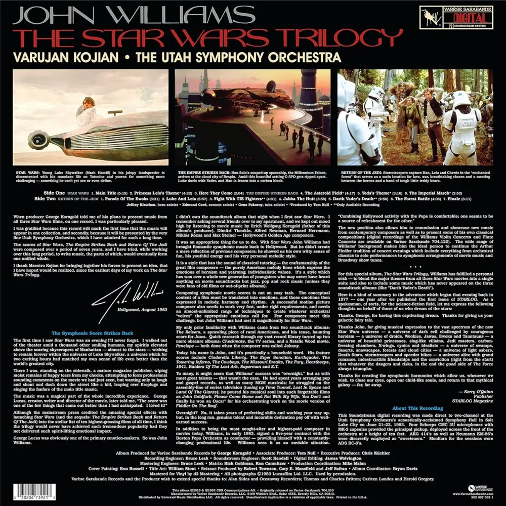 JOHN WILLIAMS – STAR WARS TRILOGY (Vinyl)