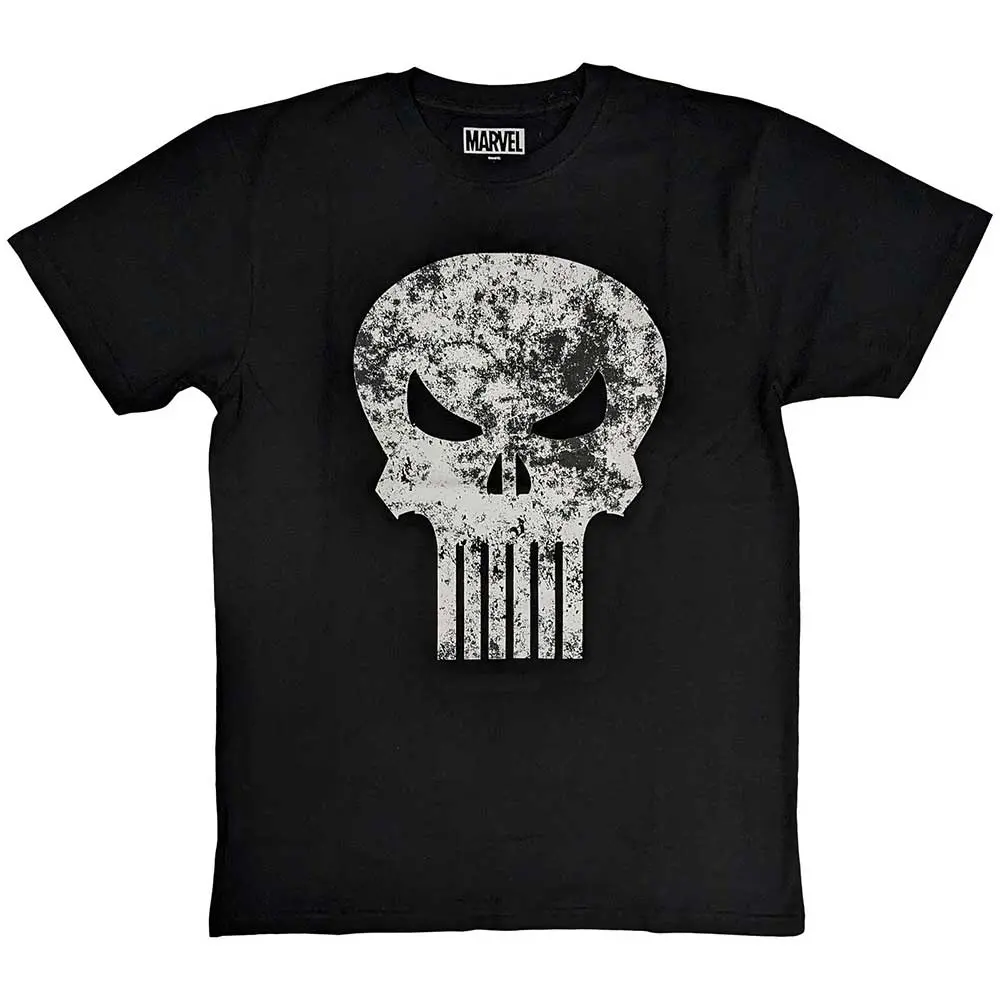 Punisher Distressed Logo (Negra) (Camiseta)