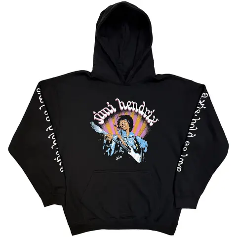 Unisex Pullover Hoodie: Axis (Black) (Sleeve Print)