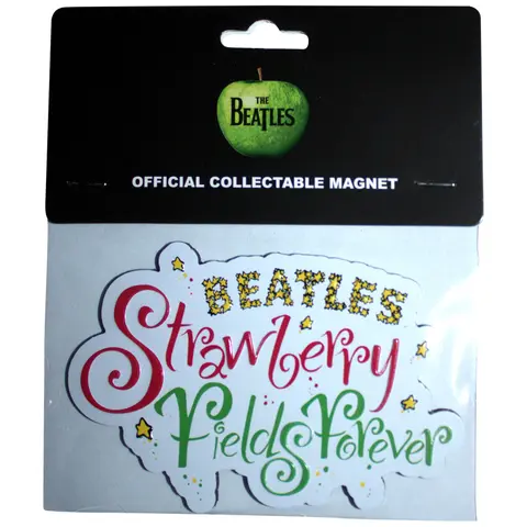 Fridge Magnet: Strawberry Fields Forever Logo Embossed