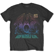 Queen, Tričko Keep Yourself Alive, Unisex, Šedá