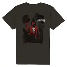 Punisher Red Outline (Gri) (Tricou)