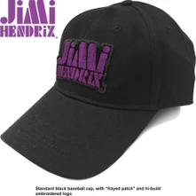 Jimi Hendrix, Šiltovka Purple Stencil Logo, Unisex, Čierna