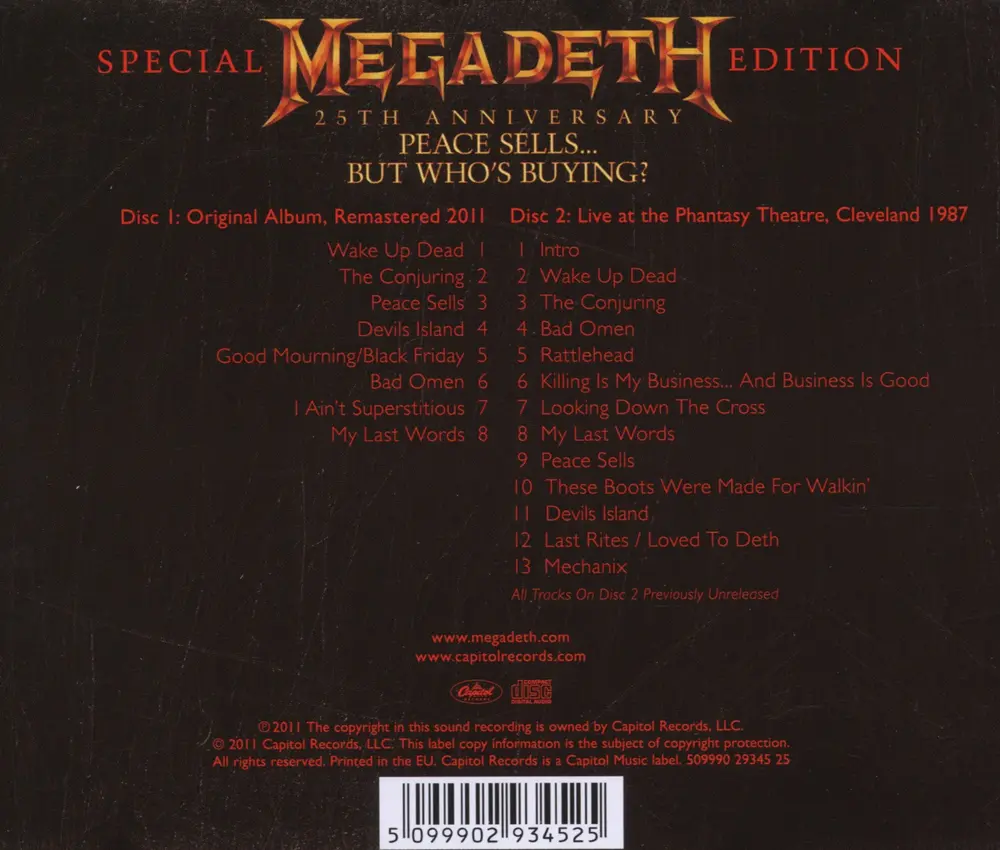 Peace Sells... But Who's Buying? (25th Anniversary Edition) (Deluxe Edition)