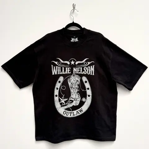 Unisex Oversized Boxy T-Shirt: Outlaw (Black)
