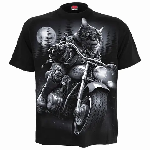 Unisex T-Shirt: Nine Lives (Black) (Back Print)