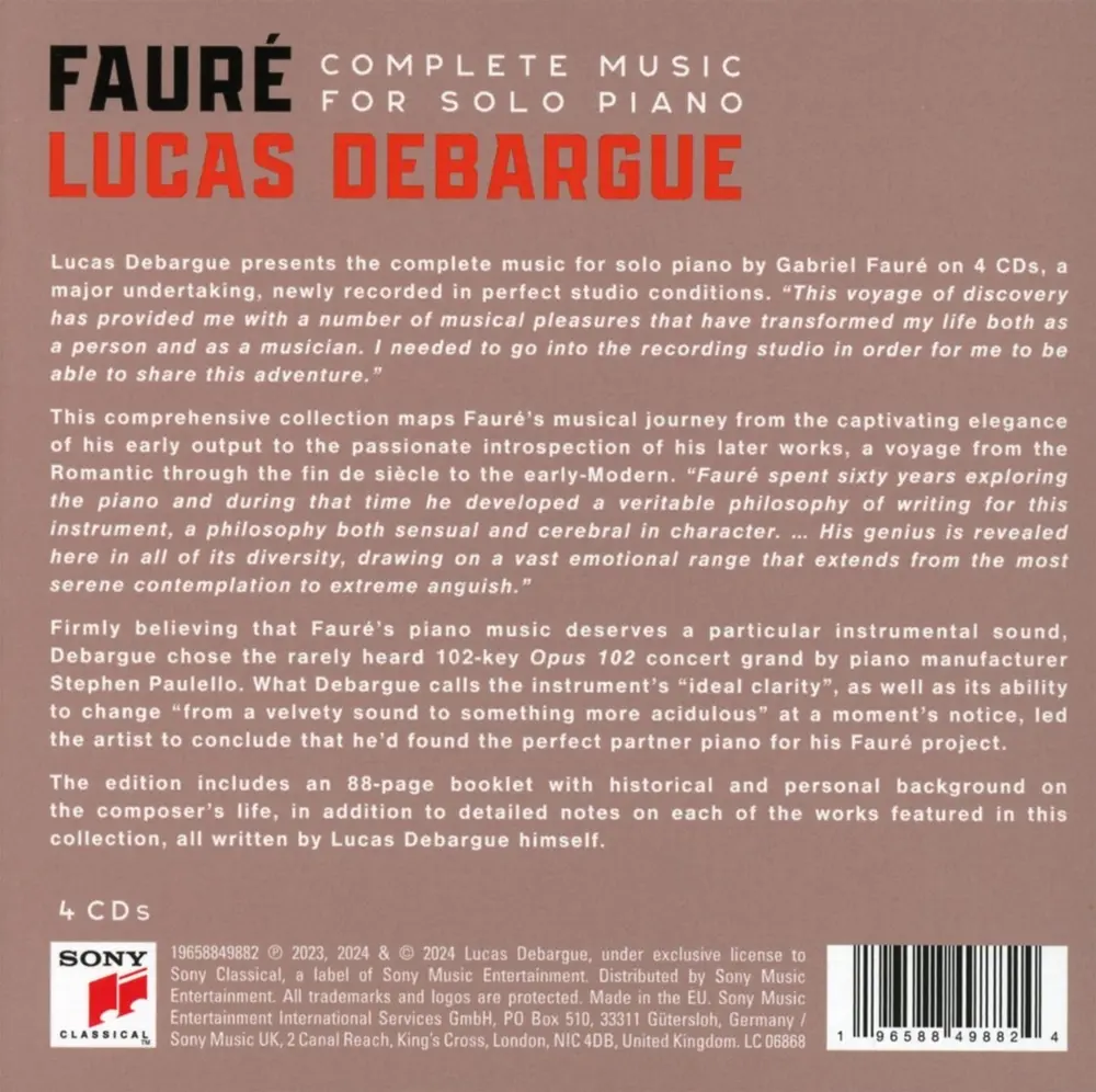 Lucas Debargue – Fauré: Complete Music For Solo Piano (CD)