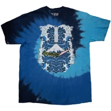 Nick Mason's Saucerful of Secrets, Tričko Hokusai Wave Dip Dye, Unisex, Modrá
