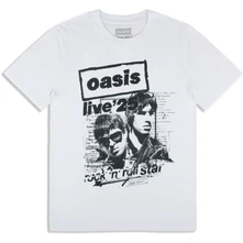 Tričko Unisex T-Shirt: Live '25 Rock N Roll Star (White) (Ex-Tour)