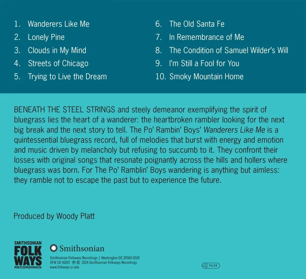 The Po' Ramblin' Boys – PO' RAMBLING BOYS - WANDERERS LIKE ME (CD)