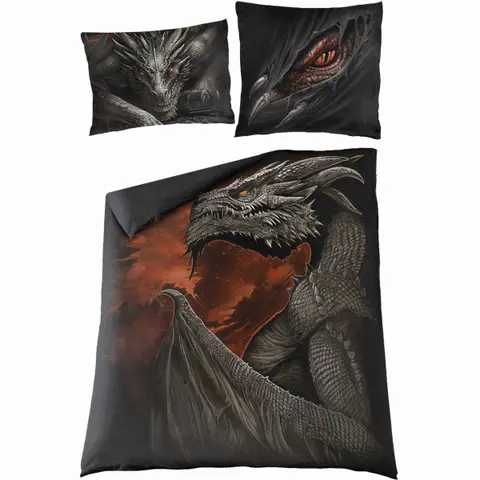 Duvet Set: Majestic Draco (Black) (Double)