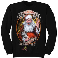 Mastodon, Crewneck Hail Santa Holiday, Unisex, Čierna