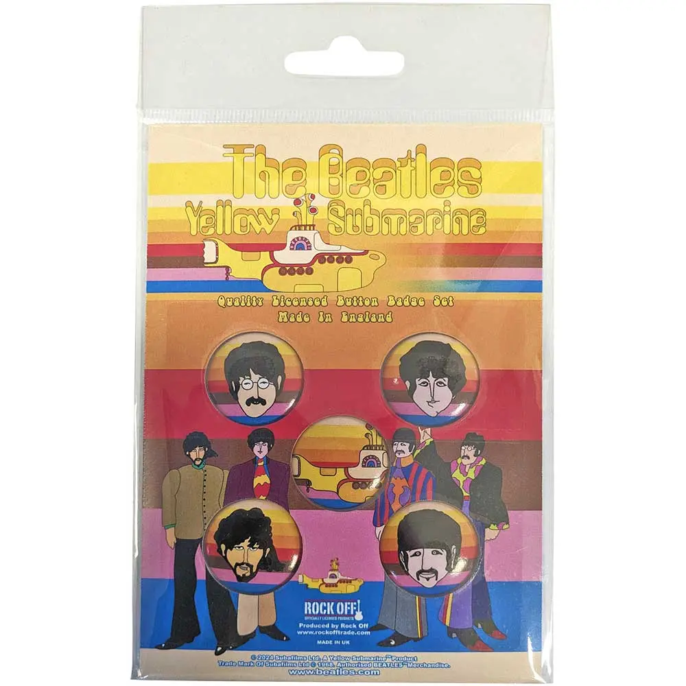 The Beatles – Yellow Submarine Portrait (Button Badge Pack) (Odznak)