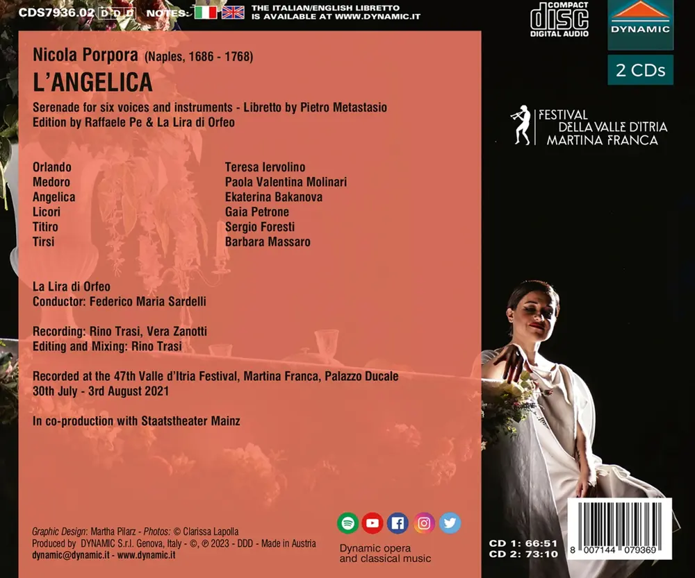 IERVOLINO, TERESA - NICOLA PORPORA: L'ANGELICA