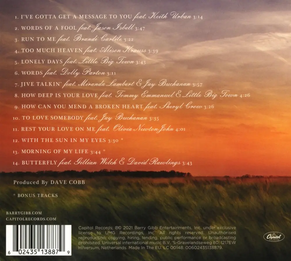 Barry Gibb – GREENFIELDS: THE GIBB BROTHERS' SONGBOOK VOL.1 (CD)