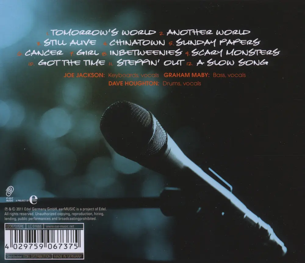 JACKSON, JOE - LIVE MUSIC