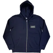 Unisex Zipped Hoodie: Stencil Logo (Navy Blue) (Ex-Tour) thumbnail