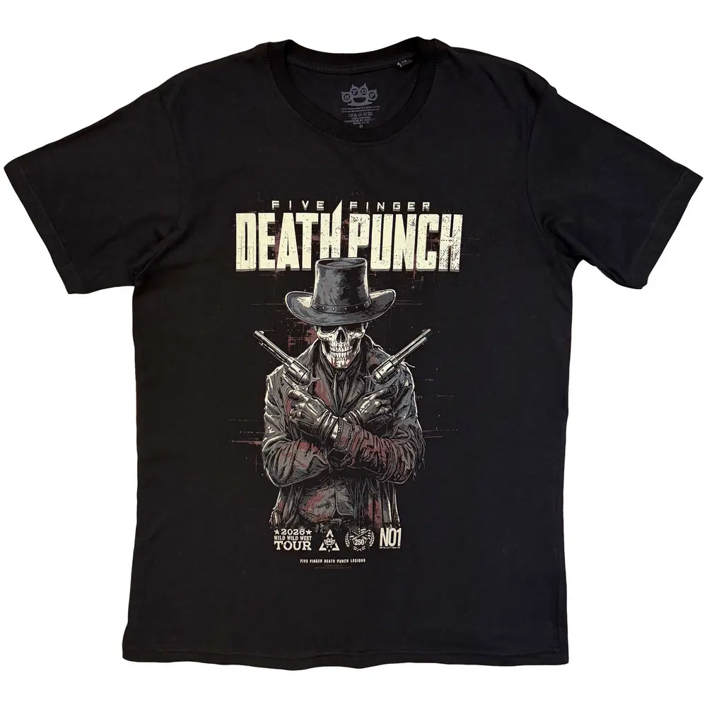 Unisex T-Shirt: Crossed Pistols Full Colour (Black)